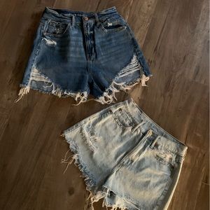 AMERICAN EAGLE HIGH WAISTED DENIM SHORT BUNDLE 😍